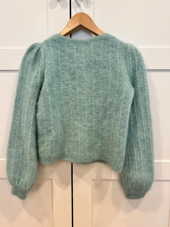 Sézane mohair cardigan Seagreen XXS - Picture 2 of 5